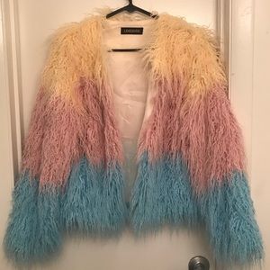 Fabulous Lanshifei Tri-Color Fall Fashion Coat